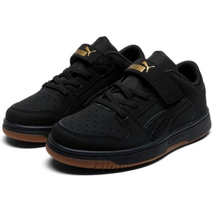 PUMA Toddler Boys Rebound Layup Lo Lace Up Sneakers Shoes Casual – Blue, White(Black-black-gold Ah25)
