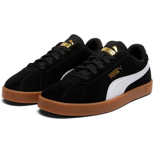 Puma Kids’ Club II Era Shoes(Black-white-gold-gum Ah25)
