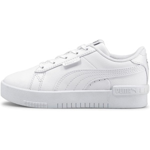Puma Unisex-Child Jada(Puma White-puma White-puma Silver)