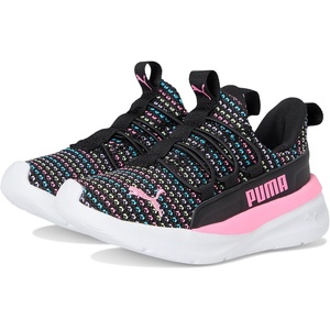 Puma Unisex-Child One4all Slip on(Black-fast Pink Ah25)