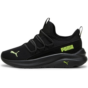 Puma Unisex-Child One4all Slip on(Puma Black-lime Pow-cool Dark Gray)