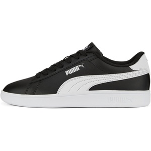 Puma Unisex-Child Smash Shoes(Black/White)
