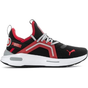 Puma Unisex-Child Softride Enzo Shoes(Puma Black-cool Mid Gray-strong Red)