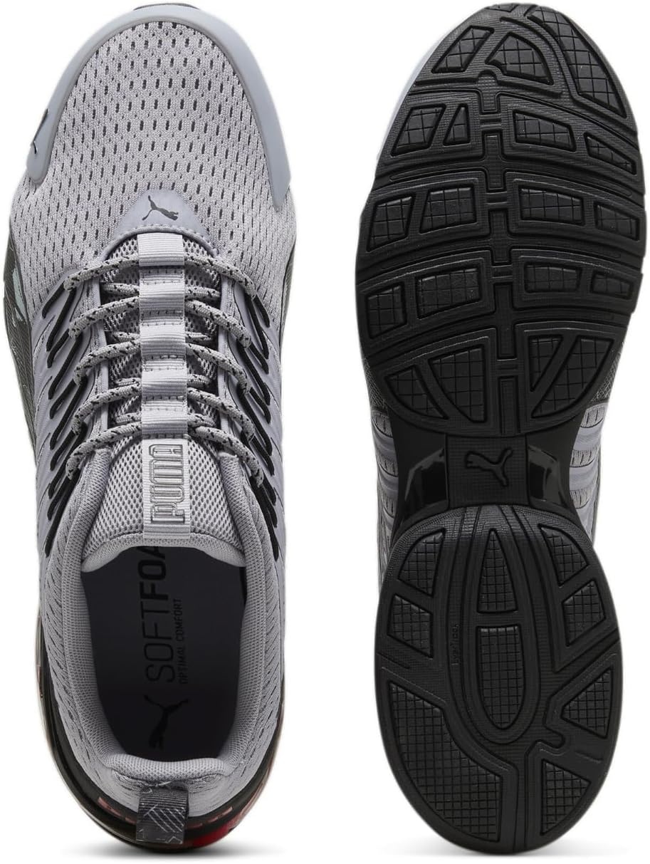 image:imagePUMA Mens Voltaic Evo Cross TrainersGray Fogpuma Blackfor All Time Red